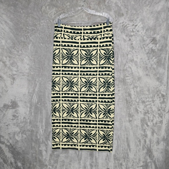 Lot of 2 Tanoa Womens XL Skirt Ribbed Maxi Skirts Polynesian Tribal Stretchy - Picture 5 of 10
